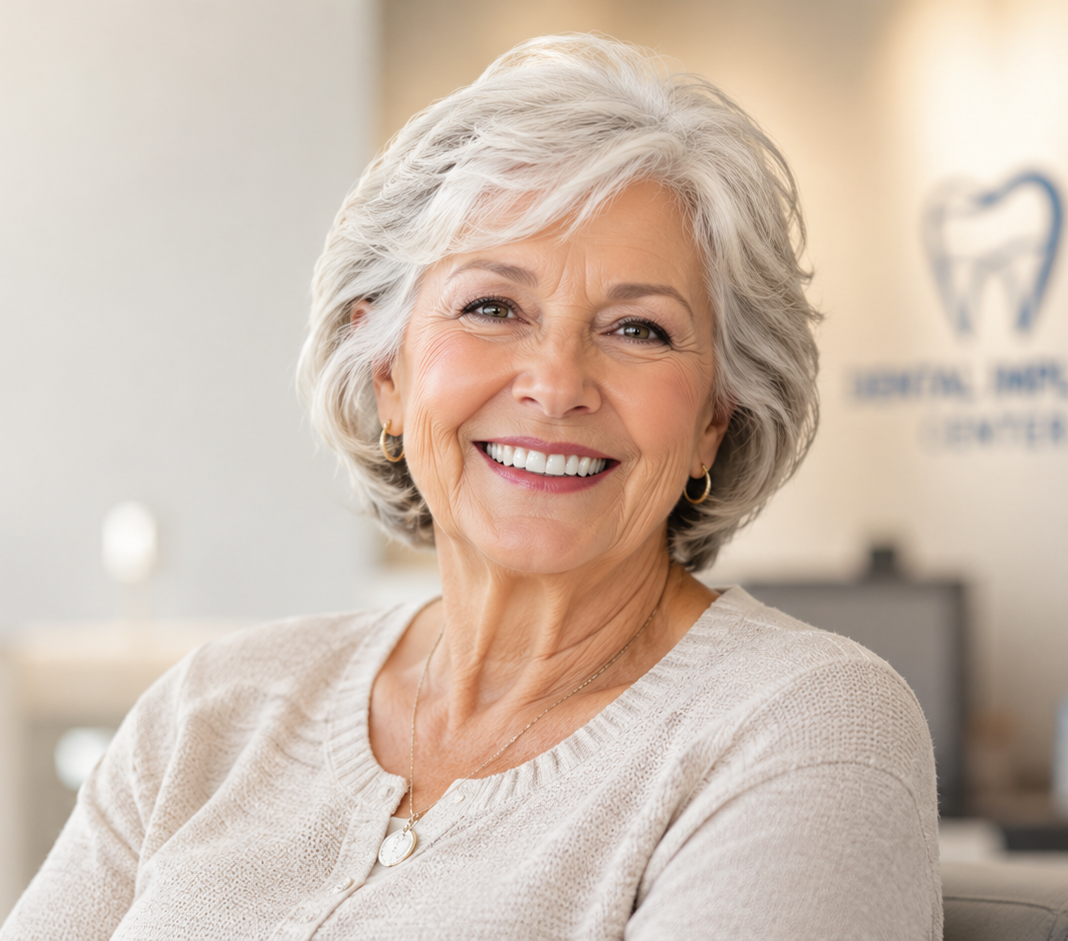 Confident smiling patient after dental implant treatment